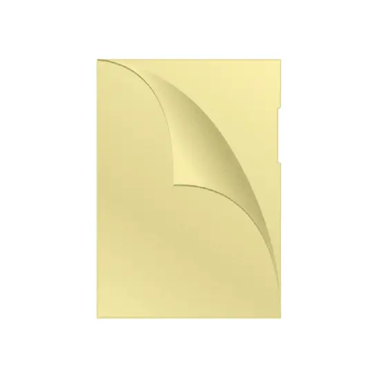Джоб за документи L образен матиран 120 микр 100 бр- жълт