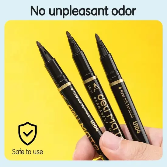 Перманентен маркер Deli двувърх - без мирис