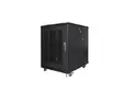 Комуникационен шкаф Lanberg rack cabinet 19' free-standing 15U600x800 (flat pack) with mesh door black
