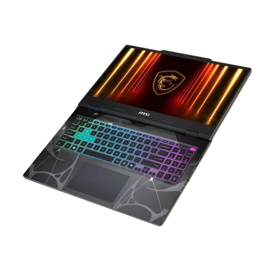 Лаптоп MSI Cyborg 15 B13WEKG, i5-13420H (8C/12T, up to 4.60GHz, 12 MB), GeForce RTX 5050 8GB GDDR7 440 AI TOPS, 15.6" FHD (1920x1080), 144Hz, IPS-Level, 16GB DDR5 5200MHz, 512GB PCIe Gen4x4 SSD, WiFi 6E, BT 5.3, 4 Zone RGB Kbd, NO OS, 55.2Whr, 2.1kg