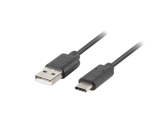 Кабел Lanberg USB-C(M) -  USB-A (M) 2.0 cable 0.5m, black