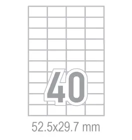 Самозалепващи етикети 52.5x29.7 40 бр.