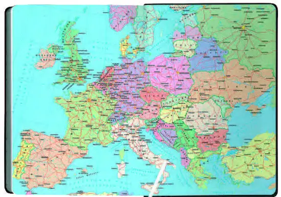 Календар бележник СТИЛ- карта на Европа