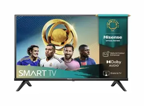 Телевизор Hisense 32" A4Q, HD 1366x768,3000:1, DLED, HLG, DTS Virtual X, Smart TV, WiFi, WiFi Direct, BT, VIDAA U7,Anyview Cast, 2xHDMI, 2xUSB, LAN, CI+, DVB-T2/C/S2, Black