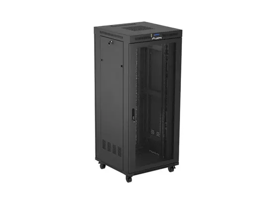 Комуникационен шкаф Lanberg rack cabinet 19' free-standing 37U600X800 (FLAT PACK) with mesh door LCD black