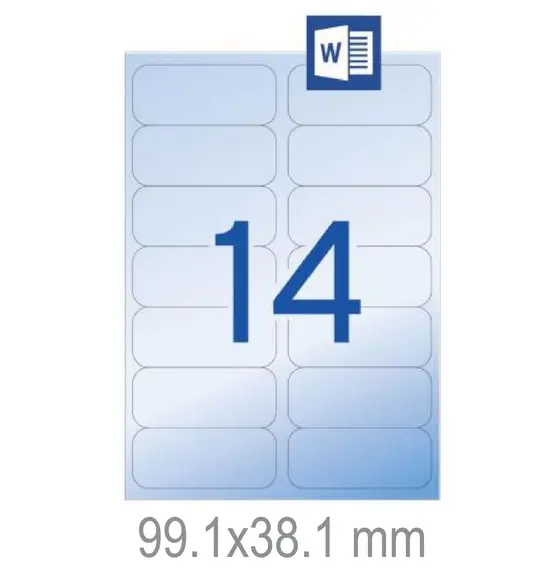 Полиестерни етикети 99.1х38.1 мм