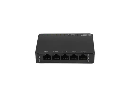 Комутатор Lanberg switch dsp3-1005-60w 5x 1GB poe+ (4 port poe 30wport max 60w) unmanaged desktop