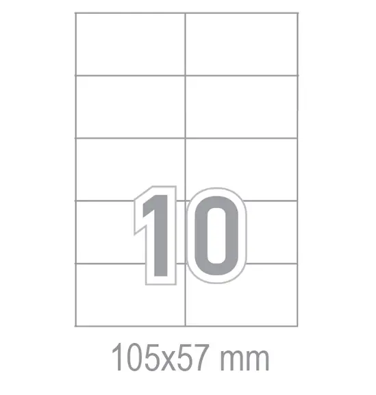 Самозалепващи етикети 105x57 10 бр.