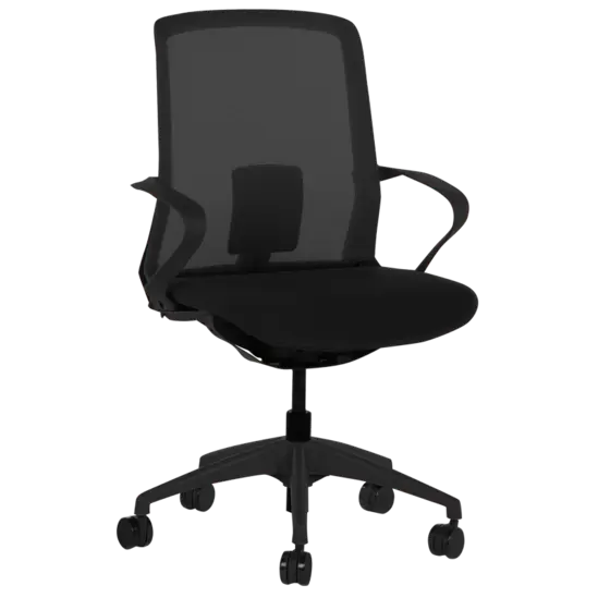 Работен стол Ирини -черен цвят, снимка отпред