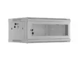 Комуникационен шкаф Lanberg rack cabinet 19' wall-mount 4U600x450 with perforated door grey (flat pack)