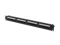 Пач панел Lanberg patch panel 24 port 1U 19' CAT.6a utp black