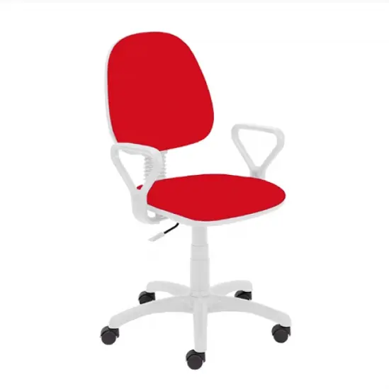 Детски стол REGAL WHITE- червена дамаска