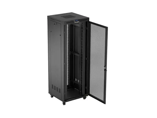 Комуникационен шкаф Lanberg rack cabinet 19' free-standing 47U800X800 (FLAT PACK) with mesh door LCD black