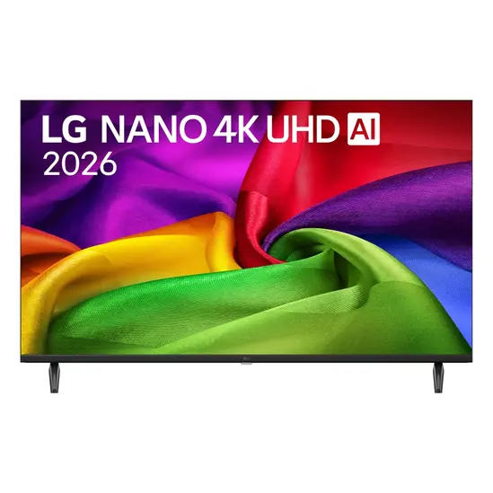Телевизор LG 43NU800B3LC 43" 4K HDR UHD, 3840x2160, DVB-T2/C/S2, AI Alpha 7, HDR 10, webOS 26, ThinQ AI, VRR, ALLM, HGiG, WiFi, Clear Voice, 4K Super Upscaling, Bluetooth 5.3, Hdmi e-ARC , CI, LAN, AirPlay2, AI Sound Pro, Google Cast, 2 Pole stand, Black