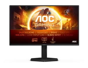 Монитор AOC 25G4SXU, 24.5' Fast IPS WLED, 1920x1080@300Hz/310Hz, 1ms GtG, 0.3ms MPRT, 1000:1, 80M:1 DCR, Adaptive Sync, FlickerFree, Low Blue Light, Tilt, Height Adjust, Pivot, Swivel, 2xHDMI, DP, USB hub