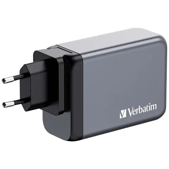 Зарядно устройство Verbatim GNC-240 GaN Charger 4 Port 240W USB AC (EUUKUS)