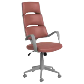 Директорски стол ОЛЕГ= сниман отпред, сив полипропилен