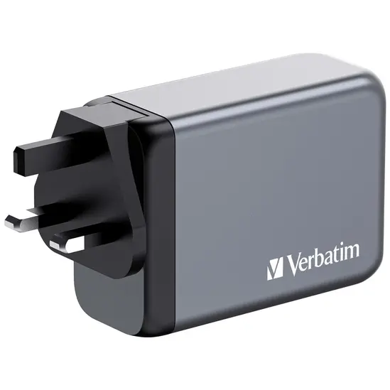 Зарядно устройство Verbatim GNC-240 GaN Charger 4 Port 240W USB AC (EUUKUS)