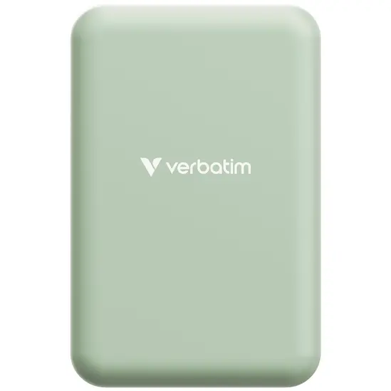 Външна батерия Verbatim Charge 'n' Go Essentials Power Bank Magnetic Wireless 20000mAh Green