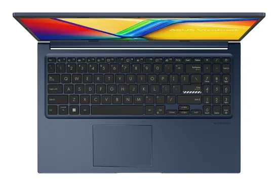 Лаптоп Asus Vivobook X1504VA-BQ5718NA,Intel Core 3 100U 1.2 GHz (10MB Cache, up to 4.7 GHz, 6 cores, 8 Threads), 15.6" FHD,(1920x1080),8GB DDR5 , SSD 256GB, Chiclet Keyboard with Num-key,No OS, Quiet Blue,US, no adapter