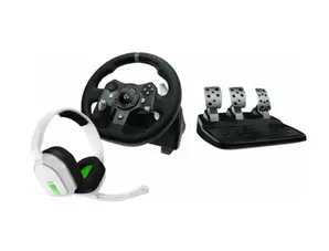 Волан Logitech G920 Driving Force Racing Wheel - Black, Astro A10, PS5PS4 - White