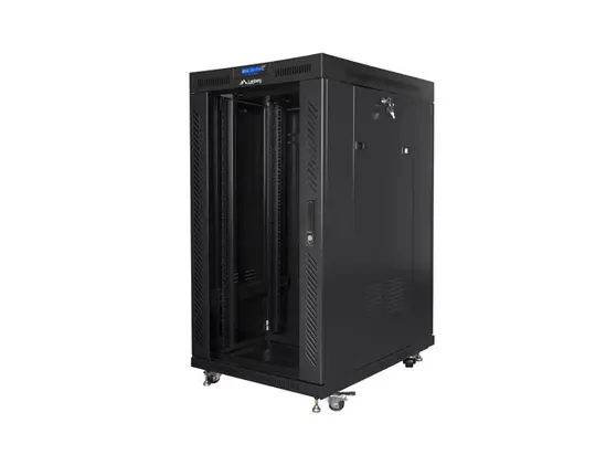 Комуникационен шкаф Lanberg rack cabinet 19' free-standing 22U800x1000 (flat pack) with mesh door lcd black v2