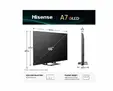 Телевизор Hisense 65" A7Q, 4K Ultra HD 3840x2160, QLED, HDR 10+, HLG, Dolby Vision, Dolby Atmos, Smart TV, Light Sensor, WiFi Direct, BT, Anyview Cast, 3xHDMI, 2xUSB, LAN, CI+, DVB-T2/C/S2, Black