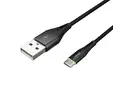 Кабел Natec USB-C(M) - USB-A (M) 2.0 cable 1m. Black LED nylon