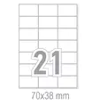 Самозалепващи етикети 70x38 21 бр.