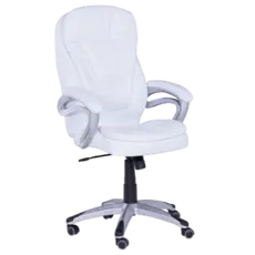 Директорски стол АРТЕМ- снимка отпред, бял цвят