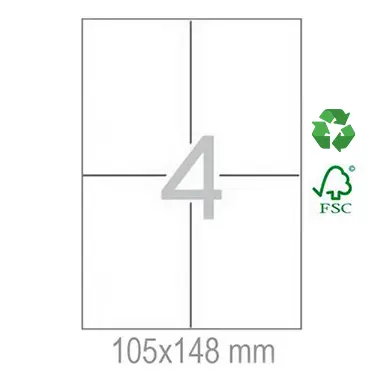 Рециклирани етикети 105x148 4 бр.