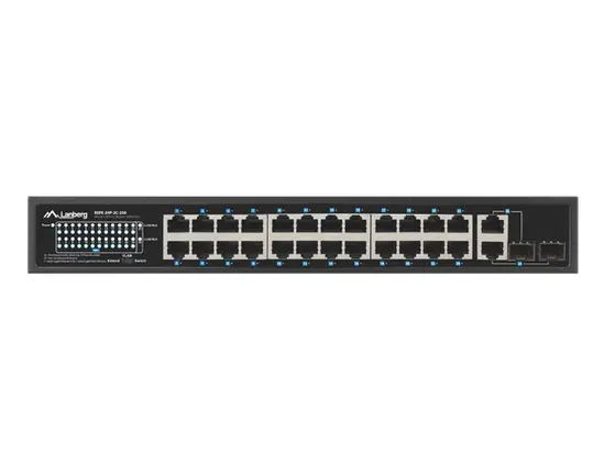 Комутатор Lanberg Switch 24 x 100MB POE+2 x Combo Rack 19' Gigabit Ethernet, 250W