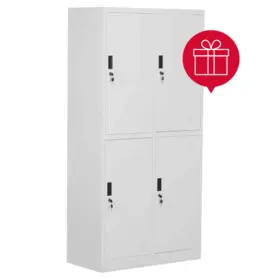 Метален гардероб BTL L с 4 отделения 185х90х45 см с пиктограма за подарък