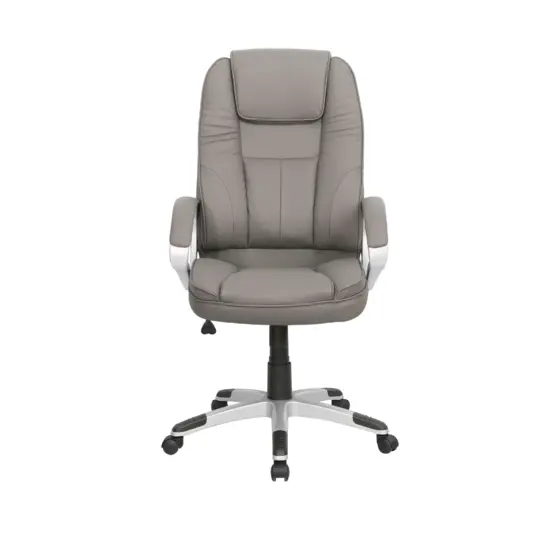 Директорски стол АЛЕКСАНДЪР- сив, еко кожа