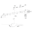 Стойка Neomounts Flat Screen Desk Mount (stand) for 2 Monitor Screens