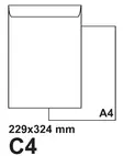 Плик самозалепващ С4 229х324 бял 50 бр