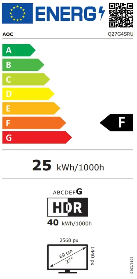 Монитор AOC Q27G4SRU, 27" Fast IPS WLED, 2560x1440@320Hz, 1ms GtG, 0.3ms MPRT, 450cd m2, 1000:1, Adaptive Sync, FlickerFree, Low Blue Light,  2Wx2, Tilt, Height Adjust, Pivot, Swivel, 2xHDMI, DP, USB hub