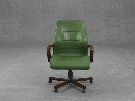 Работен стол ВОКИЛ ARS 08-сниман отпред, зелен