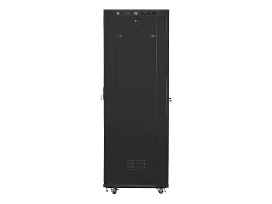 Комуникационен шкаф Lanberg rack cabinet 19' free-standing 42U800x800 (flat pack) with glass door lcd black v2