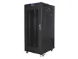 Комуникационен шкаф Lanberg rack cabinet 19' free-standing 27U  600x800 self assembly flat pack with mesh door LCD, black
