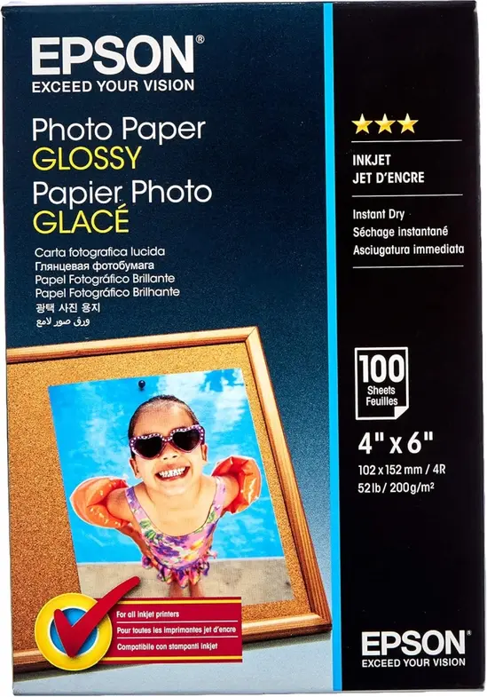 Хартия Epson Photo Paper Glossy - 10x15cm - 100 sheets