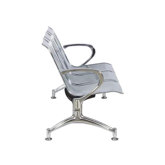 Посетителска пейка BTL 30- снимка отстрани, метална, пейка