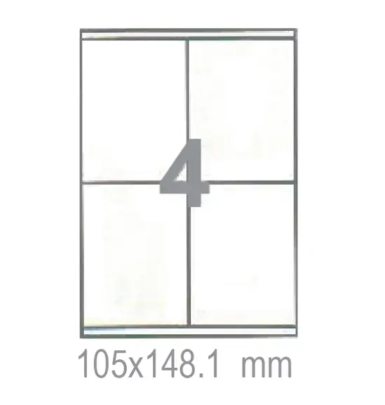 Самозалепващи етикети 105х148.1 4 бр.