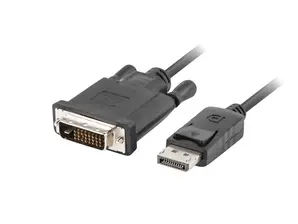 Кабел Lanberg display port (M) V1.2 - DVI-D (M) (24+1) cable 1.8m, dual link, black