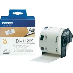 Консуматив Brother DK-11209 Small Address Paper Labels, 29mmx62mm,  800 labels per roll, (Black on White)