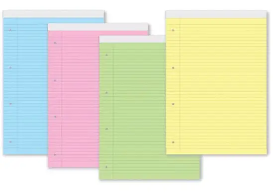 Блокнот с перфорация А4 жълт офсет  40 л линиран