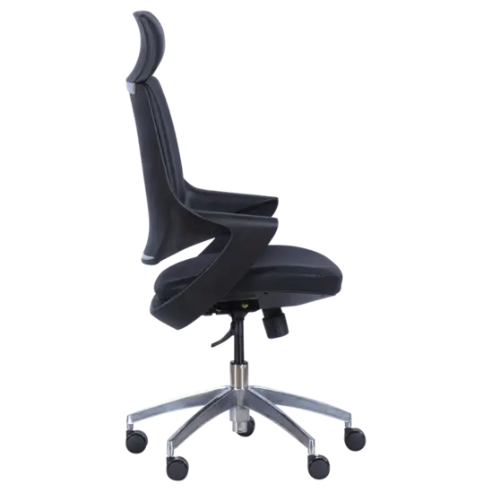 Директорски стол ХАРИЗАН- сниман отстрани, полипропиленова черна рамка