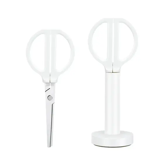 Ножица офисна Deli 17 см с поставка