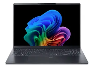 Лаптоп Acer Swift GO 16, SFG16-61-R418, AMD Ryzen 7 350 with AI (Up to 5.0GHz, 16MB), 16” WUXGA+ OLED 120Hz, Adobe&DCI-P3 100%, 1*32GB DDR5, 1024GB PCIe NVMe SSD, AMD Radeon 860M, QHD IR cam, WIFI7+BT, Win 11 Home,Titanium Gray