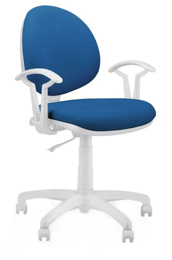 Работен стол СМАРТ - син цвят дамаска